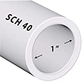 PVC Pipe Sch40 1 Inch (1.0) White Custom Length - 1FT