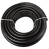 (1 1/2" Dia. x 50 ft) - HydroMaxx Black Flexible PVC Pipe for Koi Ponds, Irrigation and Water Gardens