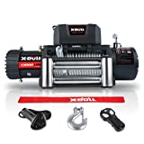 X-BULL12V Electric Winch Wireless Steel Cable 13000LBS for 4WD 4x4 Off Road Vehicle Truck Winch,Towing Winch Remote Control Systems