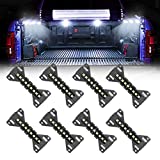 LED Truck Bed Lights 8 Pack, SWATOW 4x4 LED Truck Pickup Bed Lights Side Marker Cargo Truck Bed Light LED Rock Lights Kit White LED Bed Lights Truck Accessories w/Switch - White