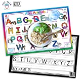 Tot Talk Amazing Animal ABC Educational Placemat for Kids, Washable and Long-Lasting, Double-Sided, Made in The USA