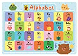 UNCLE WU Alphabet Kids Educational Placemats/Alphabet Chart Learning Wall Poster -16 x 12 inch Waterproof Placemat