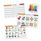Melissa & Doug Alphabet and Numbers Placemats (Set of 3 Double-Sided Mats) With 5 Wipe-Off Crayons