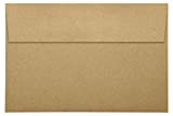 LUXPaper A9 Invitation Envelopes in 70 lb. Grocery Bag for 5 1/2 x 8 1/2 Cards, Printable Envelopes for Invitations, with Peel and Press, 50 Pack, Envelope Size 5 3/4 x 8 3/4 (Brown)