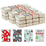 Christmas Tissue Paper, Pocket Tissues, Travel Size Wipes (4 Designs, 72 Packs)