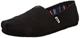 TOMS Women's Classic Alpargata Slip-On Shoe Black On Black Canvas 8 M