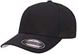 Flexfit mens Cotton Twill Fitted Cap Hat, Black, Small-Medium US