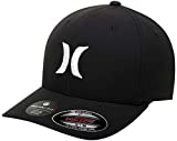 Hurley Men's Dri-Fit One & Only Flexfit Baseball Cap, Black/White, S-M