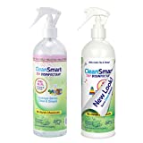 CleanSmart Toy Disinfectant Spray Kills 99.9% of Viruses and Bacteria, Rinse Free, 16 oz Bottle, (Pack of 2)