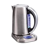 Hamilton Beach Professional Digital LCD Variable Temperature Control Electric Tea Kettle, Water Boiler & Heater, 1.7L, Cordless, Auto-Shutoff & Boil-Dry Protection, Silver (41028)