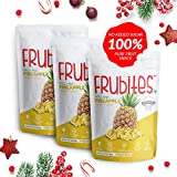 Frubites Pineapple - Freeze-Dried Fruit Snack (Pack of 3, 2.1 oz), Crispy, Crunchy Pineapple Snack, No Added Sugar, Vegan, Gluten free snacks for kids and adults