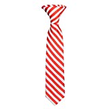 Jacob Alexander Infant Christmas Candy Cane Red White Stripe 8 inch Clip-On Neck Tie