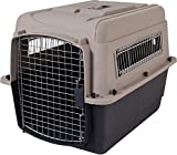 Petmate Ultra Vari Kennel, Heavy-Duty Dog Travel Crate, No-Tool Assembly, 28" Long , 25-30 lb, Taupe/Black