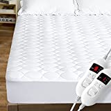 Heated Mattress Pad King Water-Resistant Electric Mattress Pad Bed Topper Stretches up 8-21" Deep Pocket