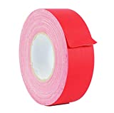 WOD GTC12 Gaffer Tape, Red Low Gloss Finish Film, 2 inch x 60 yds. Residue Free, Non Reflective Cloth Fabric, Secure Cords, Water Resistant, Photography, Filming Backdrop, Production