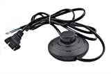 Foot Pedal Push Switch Inline Lamp Light On-off Control Footswitch with Wire Plug (Black)