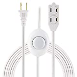 GE 42803 3 Outlet Extension Cord with On/Off Switch Perfect for Lamps, Holiday and Christmas Lights, 9 ft, White