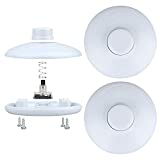 3Pcs Floor Foot Switch, White Foot Pedal Lamp Switch, Round Floor Foot Switch Inline, with Step-on-Button, for Floor Lamp On-Off Control Footswitch (Pack of 3-White)