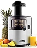 Omega VSJ843QS Vertical Masticating 43 RPM Compact Cold Press Juicer Machine with Automatic Pulp Ejection, 150-Watt, Silver