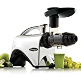 Omega NC900HDC Cold Press Juicer Machine, Vegetable and Fruit Juice Extractor and Nutrition System, Dual-Stage Slow Masticating Juicer, 150 W, Metallic