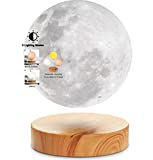 VGAzer Levitating Moon Lamp,Floating and Spinning in Air Freely with 3D Printing LED Moon Lamp Has 3 Colors Modes(YE,WH,Change from WH to YE) for Unique Gifts,Room Decor,Night Light,Office Desk Toys