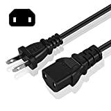 Sliq Gaming [UL Listed] 2 Prong Power Cable/Cord - for Xbox One Original, Xbox 360, Playstation 3 & PS4 Slim/Pro (6 Feet)