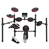 MUSTAR Electric Drum Set, Eight Piece Electronic Drum Kit, Drum Throne, Drum Sticks & Audio Cables, 225 Sounds, Stable Steel Frame, 15 Preset Drum Sources