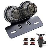 ANKIA 40-LED 40W Motorcycle Tail Light Integrated Running Lamp Brake&Turn Signal Light with License Plate Bracket for Harly Motorcycle Street Bike Cruiser Chopper (Black)