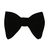 Lovacely Mens Oversized Velvet Bow Tie Solid Color Formal Tuxedo Pre-Tied Big Bowtie 220506
