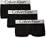Calvin Klein Men's Steel Micro Low Rise Trunks, Black/Black/Black, M