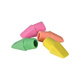 Staples® Arrowhead Cap Erasers, Assorted Colors, 12 Counts