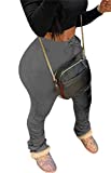 Women's Stretchy Waist Long Joggers Workout Active Pant Jogging Yoga Sports Stacked Leggings Sweatpant