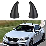 TOMALL 2pcs 3D Devil Bull Horn Antenna Roof Top Stickers for Car Front Rear Bumper Decoration Ornaments Anti Collision Protector Decals for Car Fender Trunk Motorcycle Truck SUV (Black)