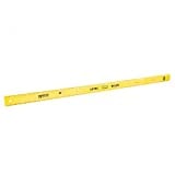 Mayes 10744 Polystyrene Level Rule, 48 Inch Leveler Tool, Straight Edge, Easy to Read Center Finding Measurements, With Plumb and Level Vials, Green