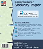 Simpson Security Papers DesignSecure Basketweave Green Security Paper 8 1/2 x 11, 500 Sheets