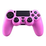 Goliton 2X Silicone Rubber Soft case Gel Skin Cover Compatible with Sony Playstation 4 PS4 Controller (Pink)