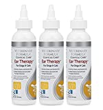 Veterinary Formula Clinical Care Ear Therapy, 4 oz. – Medicated Ear Drops to Help Relieve Bacterial and Fungal Infections in Dogs and Cats – Cleans and Deodorizes – 3 Pack