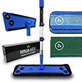 EVERSPROUT High-Reach Ninja Wall Mop 4.5-to-12 Foot | Microfiber Wall Mop with 360 Full Rotation | 4 Reusable Washable Mop Pads | Cleaning Tool to Wash/Dust/Clean Walls, Baseboards, Ceilings, Trim