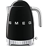 Smeg Black Stainless Steel 50's Retro Variable Temperature Kettle