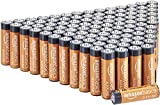 Amazon Basics 100 Pack AA High-Performance Alkaline Batteries, 10-Year Shelf Life, Easy to Open Value Pack