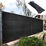 Royal Shade 4' x 50' Black Fence Privacy Screen Cover Windscreen, with Heavy Duty Brass Grommets, Custom Make Size