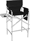 Trademark Innovations Director's Chair, Aluminum, Black