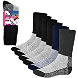 Mens Thermal Socks Heavy Extreme Cold Weather Boot Socks 6-pack By DEBRA WEITZNER, Assorted a, 10-13