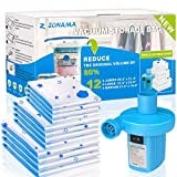 Vacuum Storage Bags with Electric Air Pump, 20 Pack (4 Jumbo, 4 Large, 4 Medium, 4 Small, 4 Roll Up Bags) Space Saver Bag for Clothes, Mattress, Blanket, Duvets, Pillows, Comforters,Travel, Moving
