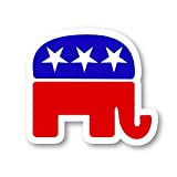 Republican Elephant Sticker Political Stickers - 3 Pack - Set of 2.5, 3 and 4 Inch Laptop Stickers - for Laptop, Phone, Water Bottle (3 Pack) S214522