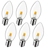 MYEMITTING LED Night Light Bulb  C7 E12 LED Bulbs  Candelabra Light Bulbs, 0.6 Watt Equivalent 7W Incandescent Bulb, Warm White 2700K, Window Candles & Chandeliers Replacement Bulb, 6 Pack