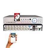 Evertech 16 Channel H.265 H.264 Security DVR with 2TB Hard Drive TVI CVI AHD Analog CCTV Surveillance Camera Digital Video Recorder 2TB HDD Memory Easy Remote Monitoring