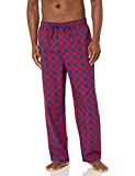 Nautica Men's Soft Woven 100% Cotton Elastic Waistband Sleep Pajama Pant, Red, Large