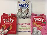 Japanese Snacks Glico Pocky Chocolate Biscuit Stick, family 9 Packs Party Pack (3 packs)
