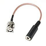 AEcreative 3.5mm External Antenna Plug to BNC Adapter for shortwave Radio Receiver Eton Grundig 750 Tecsun s2000 Uniden Radioshack Scanner RG-316